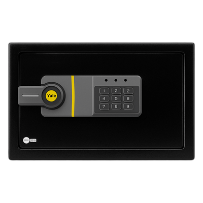 MX86975 - Caja Fuerte Electrónica / Código Programable 3-8 Dígitos / Bloqueo Automático 5 Min / Acero Reforzado 2 Bulones / Alimentación 4 Pilas AA / Indicadores LED
