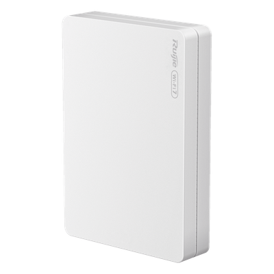 RG-RAP72-WALL - Access Point Wi-Fi 7 de Pared / BE3600 / 512 Usuarios / 1 Puerto 2.5G WAN PoE In + 3 LAN Gigabit + PoE Out / 802.11be / Gestión Cloud