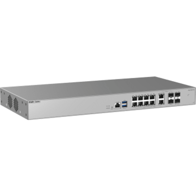 RG-CNC312 - Controlador de Red / 10 Gbps / 8 Puertos Gigabit / 2 Puertos 10G SFP+ / Gestión de 32 APs (Expandible a 512) / Wi-Fi 7 / Virtualización AC / Gestión Cloud / Línea Cybrey