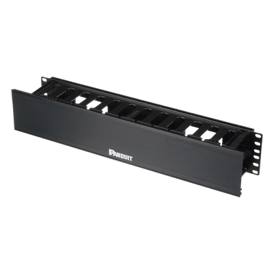 WMPHF2E - Organizador de Cables Horizontal / 2UR / 19in / Frontal con Tapa Extendida / ABS