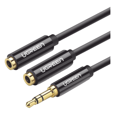 20816 - Ugreen 20816 cable de audio 0,0025 m 2,5mm 2 x 3.5mm Negro