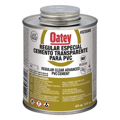 ATUP16PE - Pegamento / Cemento Claro / 473 ml / Tubo Conduit PVC Pesado / Baja Emisión VOC / Curación Rápida
