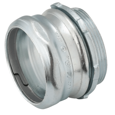 HUB-2940 - Conector de Compresión para Conduit EMT / Acero Galvanizado / 2-1/2 Pulgadas / Pared Delgada / Hermético al Concreto / 600V / Certificado UL y CSA