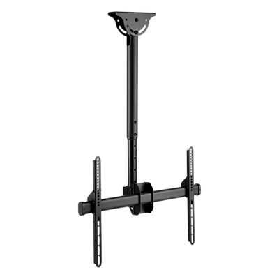 PLB-CE946-01S - Soporte de Techo para Pantalla / VESA 200x200 a 600x400 / 37" a 70" / Carga 50 kg (110 lbs) / Extensión 560 a 910 mm (22" a 35.8") / Inclinación 0° a -25° / Giro 360°