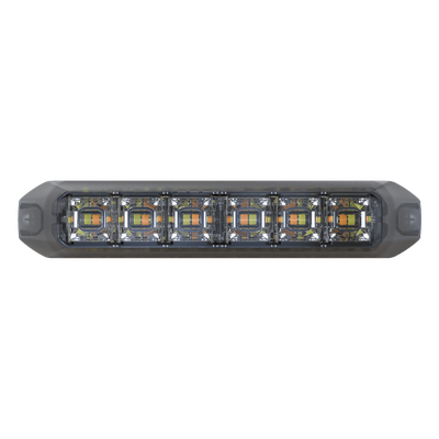 SP89RB - Luz Auxiliar Moldeable / 12 LED Dual Color Rojo-Azul / IP67 / Lente Transparente / SAE / Flexión 120°
