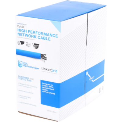 PRO-CAT-6-LITE-V2 - Cable de Red UTP / Cat6 / 24 AWG / 305 m (1000 ft) / 100% Cobre / 250 MHz / CM / Interior / Azul
