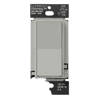 RRST8ANSPB - Apagador de pared / 8 A iluminación / 5.8 A motor (1/4 HP) / neutro requerido / multilocación / Pebble / RadioRA 3