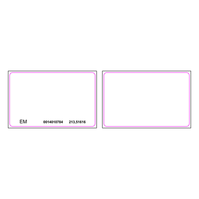 DS-K7M101-E1 - Tarjeta de Proximidad / EM 125 KHz / Rango 2.5-10 cm / ISO 85.5x54x0.8 mm / PVC Blanco / Imprimible Doble Cara