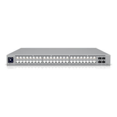USW-PRO-XG-48 - Switch Administrable / 48 Puertos / 32 × 10 GbE + 16 × 2.5 GbE / 4 × SFP28 25G / Capa 3 / 920 Gbps / Etherlighting™ / 1U Rack