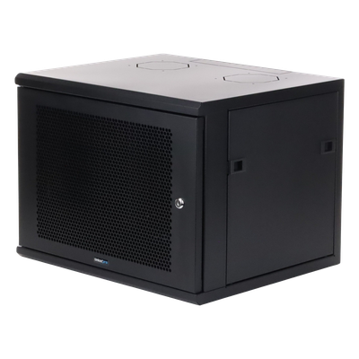 LW-06-05-06-UB - Gabinete de Pared 19" / 6 UR / Puerta Perforada 62% Ventilación / Postes Ajustables 222-326 mm / Carga 60 kg / Interior