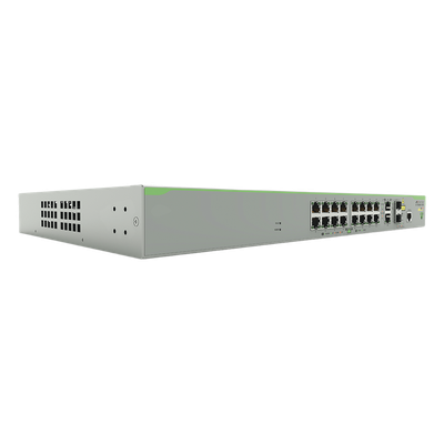 AT-FS980M-18PS-10 - Switch PoE+ Administrable Capa 3 / 16 Puertos 10/100 Mbps / 2 Puertos Gigabit Combo SFP / 250W PoE+ / 7.2 Gbps / 5.36 Mpps