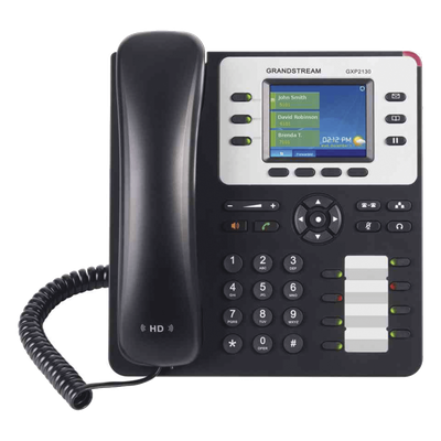 GXP-2130 - Teléfono IP Empresarial / 3 Líneas SIP / Pantalla TFT LCD 2.8 Pulgadas / 8 Teclas BLF / Conferencia 4 Vías / PoE / Bluetooth / Dual Gigabit Ethernet