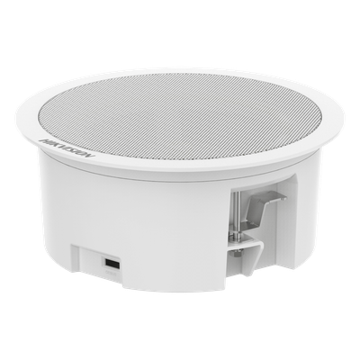 DS-QAZ1203G1-BE - Altavoz IP de Techo / 3 Watts / PoE+ / Bluetooth / Alarma 2 Entradas / Audio 3.5 mm / Memoria 4 GB