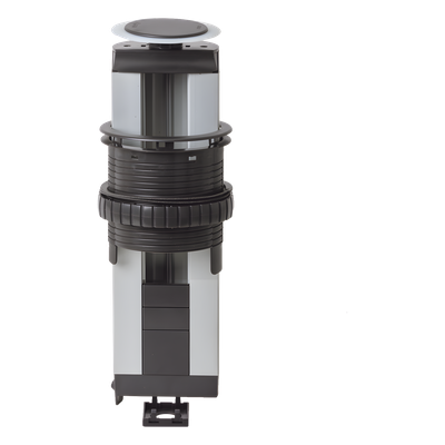 SM-TORR4M - Teleblock para Mobiliario / 4 Módulos K45 / Apertura Manual Abatible / Aluminio Telescópico / IP40 / +70°C