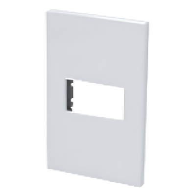 SYS-P600B - Placa de Policarbonato / 1 Módulo 1/3 / Base de Acero / 75 × 120 mm / Ancho 8 mm / Color Blanco