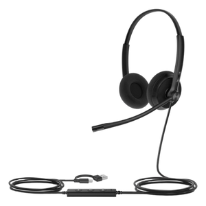 UH34-LITE-DUAL-TEAMS-USB-C/A - Auriculares USB / Cancelación de Ruido con IA y ANC Híbrido / Certificación Microsoft Teams Premium / Altavoz 35 mm HD / USB-C/A Plug-and-Play / Indicador LED de Ocupado