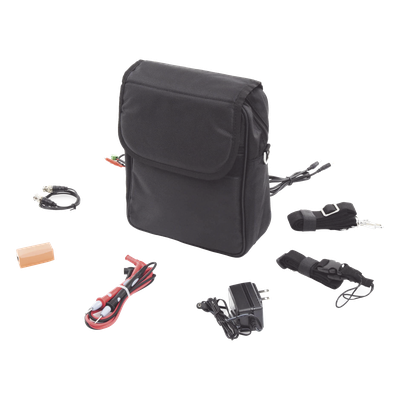 EPMONTVIACC - Kit de Accesorios para Probadores de Vídeo / Maleta de Transporte / Fuente 12VDC 2000mA / Cable BNC 30cm / Cinturón Ergonómico / Puntas de Multímetro