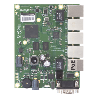 RB450GX4 - Enrutador Ethernet / 5 Puertos Gigabit / CPU ARM 4 Núcleos 716 MHz / 1 GB RAM / PoE 802.3af/at / -40°C a 70°C