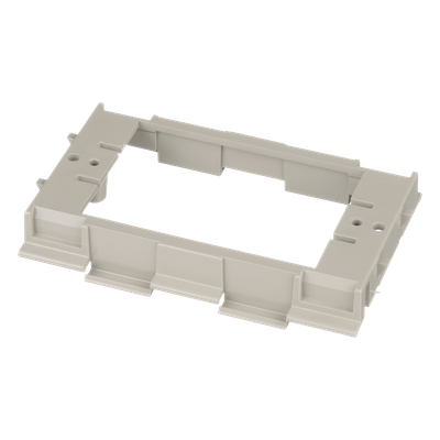 T70DB-X - Soporte para Faceplates en Canaleta / Diseño de Dos Caras / PVC Rígido / UL94 V-0 / 69.6 x 15.24 x 110.7 mm / TIA/EIA y NEC Artículo 388
