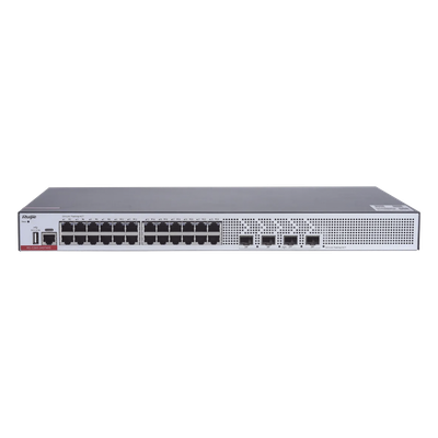 RG-CS83-24GT4XS - Switch Capa 3 / 24 Puertos Gigabit / 4 SFP+ 10Gb / Doble Chip Alta Disponibilidad / Redes Empresariales y Campus