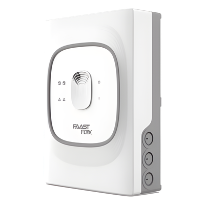 FLX010 - Detector de Humo por Aspiración / 1 Tubería / 1 Zona / Cobertura 1,600 m² / Tubería 105 m (344.5 ft) / Bluetooth