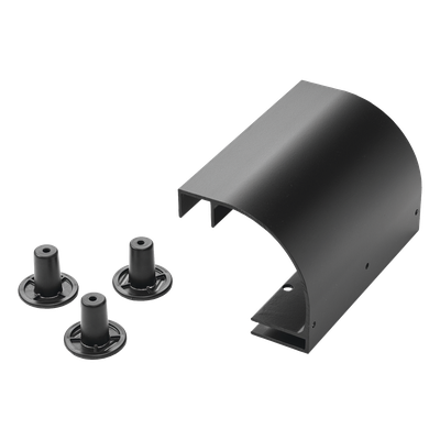 LSRDBLK - Kit de Bajada de Cable / Escalerilla 12" (305 mm) / Aluminio Recubierto en Polvo / RAL 9005 Negro / Grosor 2.5 mm / Radio de Curvatura Integrado