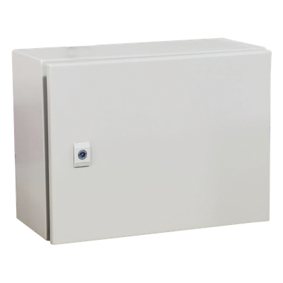 PST-4030-30A - Gabinete de Acero / IP66 / IK10 / 400 x 300 x 300 mm / Carga 40 kg / Placa Trasera Metálica 2 mm / Cerradura con Llave