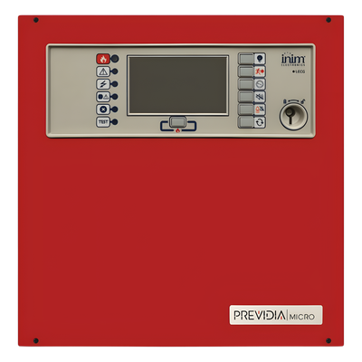 PREVIDIA-MSEZR - Central de Incendio Convencional / 4 Zonas Ampliables a 20 / Pantalla Táctil 4.3" / Ethernet y Cloud / Extinción EN 12094-1 / EN 54-2/4/21
