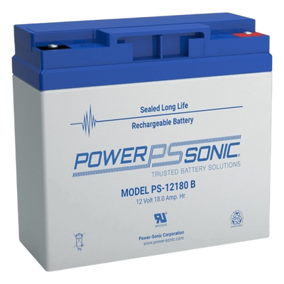 PS-12180-B - Batería de Respaldo AGM/VRLA / 12V / 18Ah / Vida Útil 5 Años / Terminales Tipo B / Libre de Mantenimiento / Certificación UL
