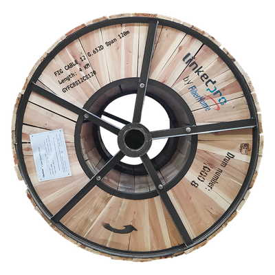 GYFC-8S-12C-S120/4KM - Cable de Fibra Óptica Aérea / Figura 8 Armada / Monomodo G.652D / 12 Hilos / Span 120 m (393.7 ft) / 4 Km