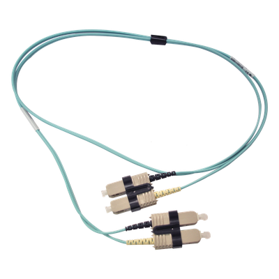 FJ2-SCSC5L-01AQ - Jumper de Fibra Óptica Multimodo / 50/125 OM3 / SC-SC Duplex / OFNR / Aqua / 1 Metro (3.28 Pies)