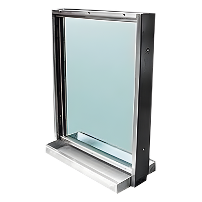 PROVTAPDN5S - Ventana blindada / Nivel V balístico / Cristal 51mm / Acero inoxidable / Charola pasa documentos / 60cm x 50cm (1.97ft x 1.64ft)