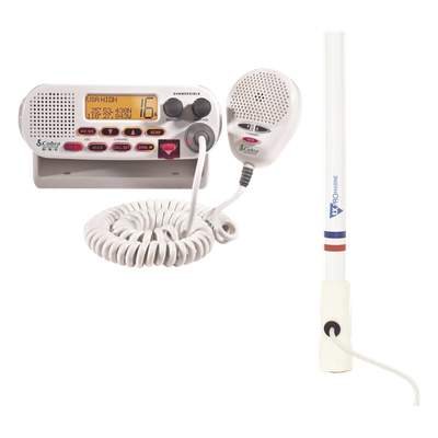 MRF45D/KIT5206 - Kit de radio marina / 25 W / Antena fibra de vidrio 2.4 m / 7.9 ft / Cable RG-58 4.5 m / 14.8 ft / DSC / Triple cobertura canales