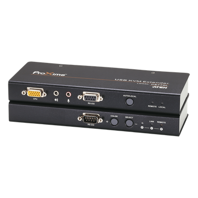 CE770 - Kit Extensor KVM / VGA Audio / Cat5e / 984 pies / 1280x1024 / Deskew / RS232 / Compensación de señal
