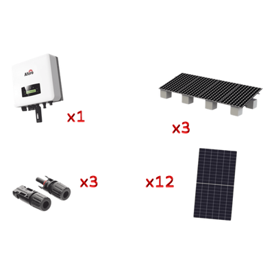 HNS7000TLKIT1 - Kit Solar Interconexión / 12 Módulos 645 W / Inversor 7 kW / 220 Vca / Eficiencia 98.4% / WiFi / Protección Tipo III