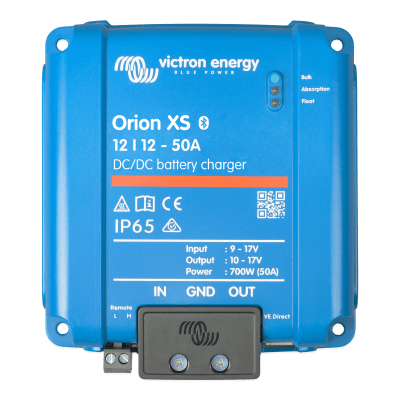 ORXS12/12/50A - Cargador de Baterías CC-CC / 50 A / 12 V / IP65 / Bluetooth Smart / VE.Direct / Alternador Inteligente