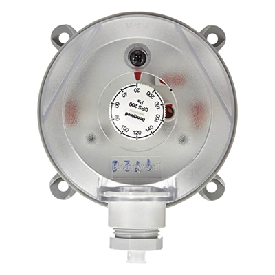 DPS-200 - Interruptor de Presión Diferencial / Rango Ajustable 20 a 200 Pa / Montaje en Ducto / IP54 / SPST 1.5 A a 250 VAC