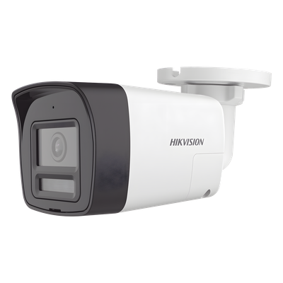 DS-2CE16U0T-LTS - Cámara Bala TURBOHD / 4K 8 Megapixel / Lente 2.8 mm / Ángulo 113° / Dual Light IR 30 m (98.4 ft) + Luz Blanca 20 m (65.6 ft) / Audio Bidireccional / IP67 / dWDR