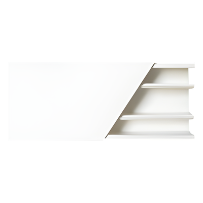 TMK-2560 - Canaleta color blanco de 3 vías, de PVC auto extinguible, 60 x 25 x tramo 2.5m (5401-01250)