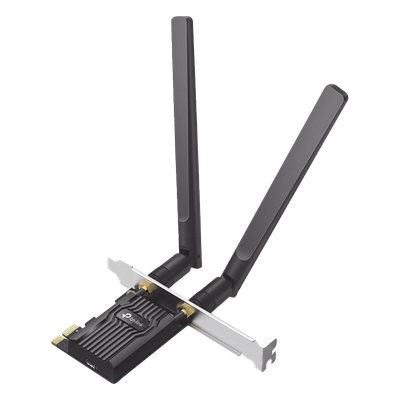 ARCHER-TX20E - Adaptador PCIe Wi-Fi 6 / AX1800 Mbps / Doble Banda 2.4/5 GHz / Bluetooth 5.2 / MU-MIMO 2x2 / WPA3 / Antenas 2 dBi Desmontables