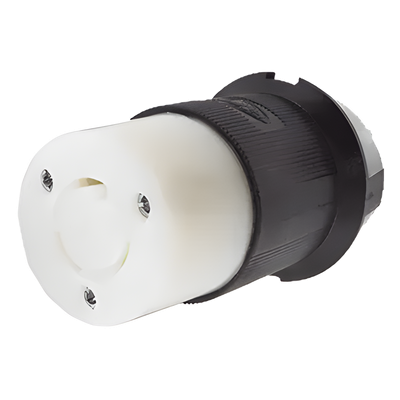 HUB-HBL-2313 - Conector Industrial con Bloqueo de Media Vuelta / 20 A 125 V CA / 2 Polos 3 Hilos / NEMA L5-20R / 3.86 x 2.26 x 2.26 in