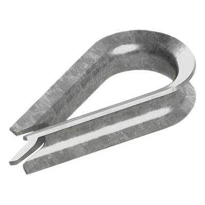SCUE-474 - Guardacabo/Cuello/Rozadera para cable de 3/16". Fabricado de Acero Acabado Galvanizado