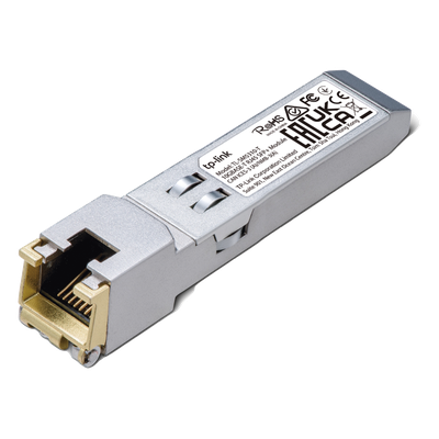 TL-SM5310-T - Transceptor mini-GBIC SFP+ RJ45 / 10GBASE-T a 100BASE-TX / Hasta 30 m (98.4 pies) / Metal