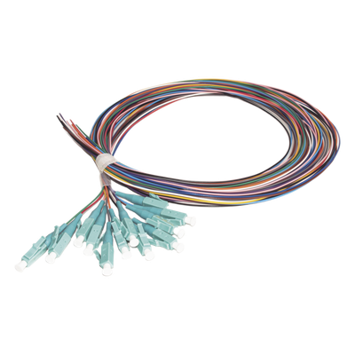 LP-FO-MM-PIG-12-LC - Kit de Pigtails / OM3 50/125 / LC Duplex / 2 m (6.56 ft) / 12 Piezas / Aqua