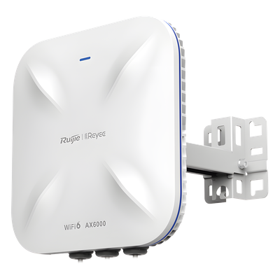 RG-RAP6260(H) - Punto de Acceso Mesh Wi-Fi 6 / Banda Dual 5.95 Gbps / MU-MIMO 4x4 / Omnidireccional 360° / Puerto 2.5G PoE y SFP / Exterior Industrial