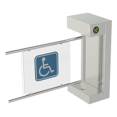 705-EN-1 - Torniquete Motorizado de Cortesía / Flujo 15 Personas/min / Apertura 2.2 s / IP54 / -20°C a +68°C / Bidireccional / 110-240 VCA
