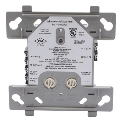MMF-300 - Módulo Monitor Direccionable / Circuito IDC Clase A o B / Lazo SLC / Alimentación por SLC / 1,500 Ohms Máx. / Certificado UL/FM