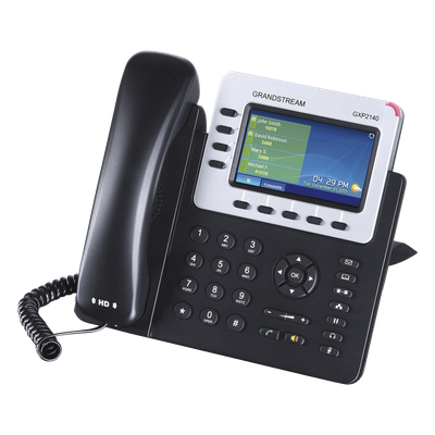 GXP-2140 - Teléfono IP Empresarial / 4 Líneas / Pantalla TFT LCD 4.3" / Dual Gigabit Ethernet / PoE / Bluetooth 2.1 / Conferencia 5 Vías / 160 BLF con Expansión