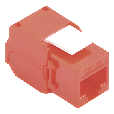 LP-KJ-516-TTRD - Módulo Jack Keystone / Cat5e / Toolless / Terminación 180° / RJ45 / Sin Blindaje / Color Rojo