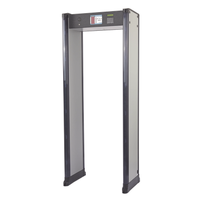 INTELL-26-ZIR - Arco Detector de Metales de 6 Zonas con Anclaje para Fijarse al Piso. Incluye Sensor IR para evitar falsas Alarmas / Certificado por la Administración Federal de Aviación de EE. UU. (FAA)
